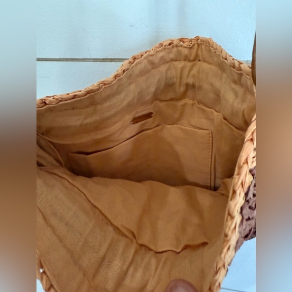 NWOT FREE PEOPLE Heatwave Mini Crossbody Woven Raffia Straw Drawstring Bohemian - Picture 9 of 16